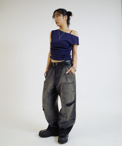 【來自復古風】錯誤的鴨子雙膝工裝褲