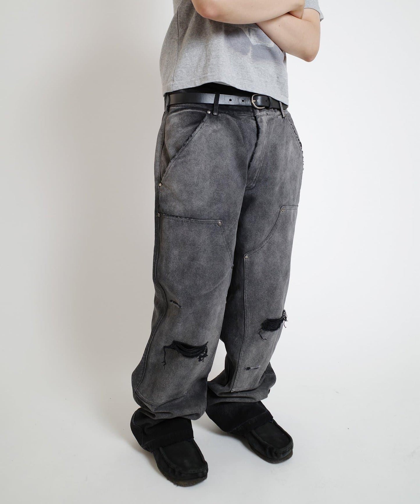 【來自復古風】錯誤的鴨子雙膝工裝褲