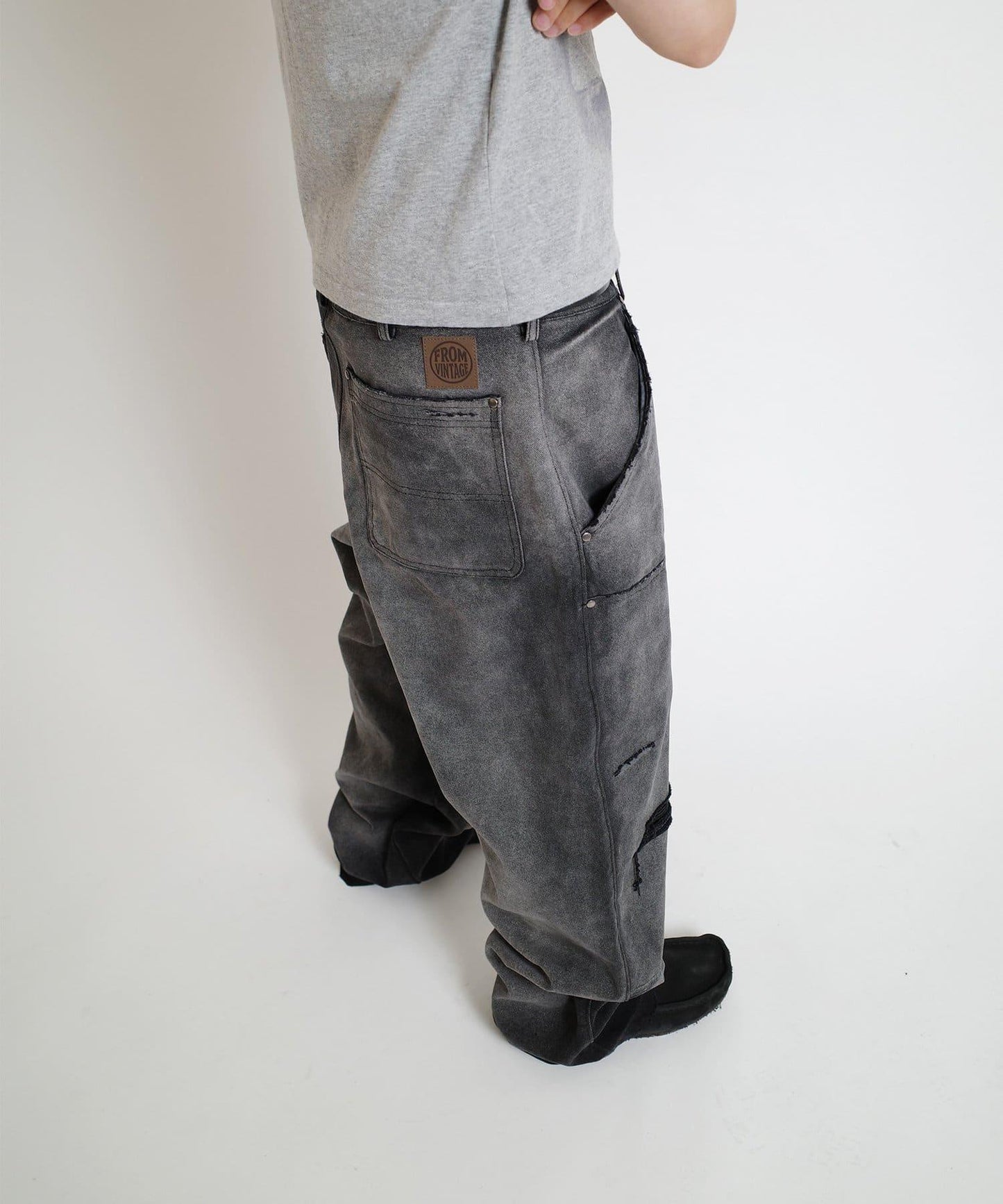 【來自復古風】錯誤的鴨子雙膝工裝褲