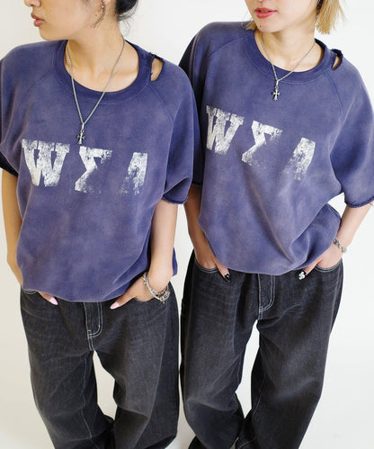 【來自復古風】錯誤破損短袖衛衣 / 2種尺寸