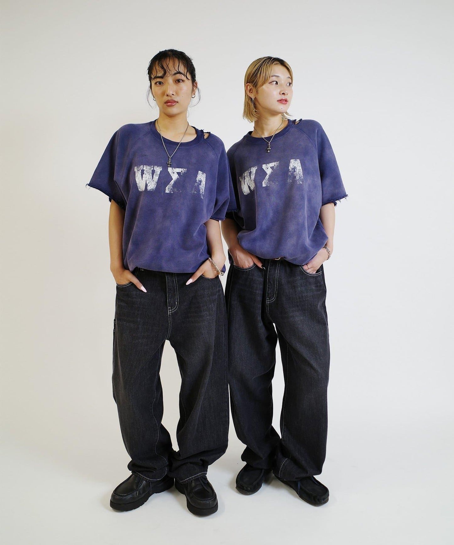 【來自復古風】錯誤破損短袖衛衣 / 2種尺寸