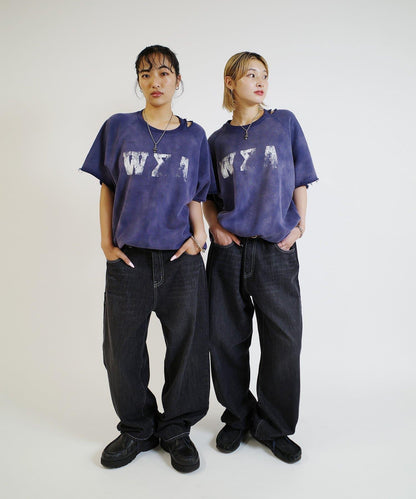 【來自復古風】錯誤破損短袖衛衣 / 2種尺寸