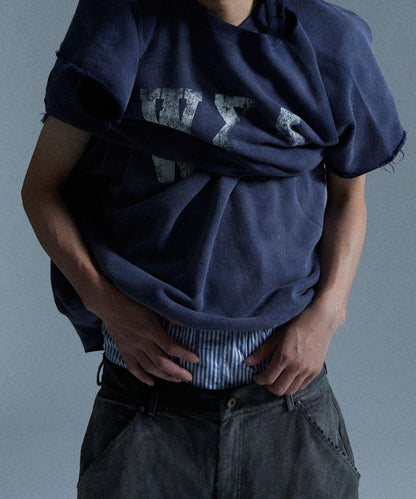 【來自復古風】錯誤破損短袖衛衣 / 2種尺寸