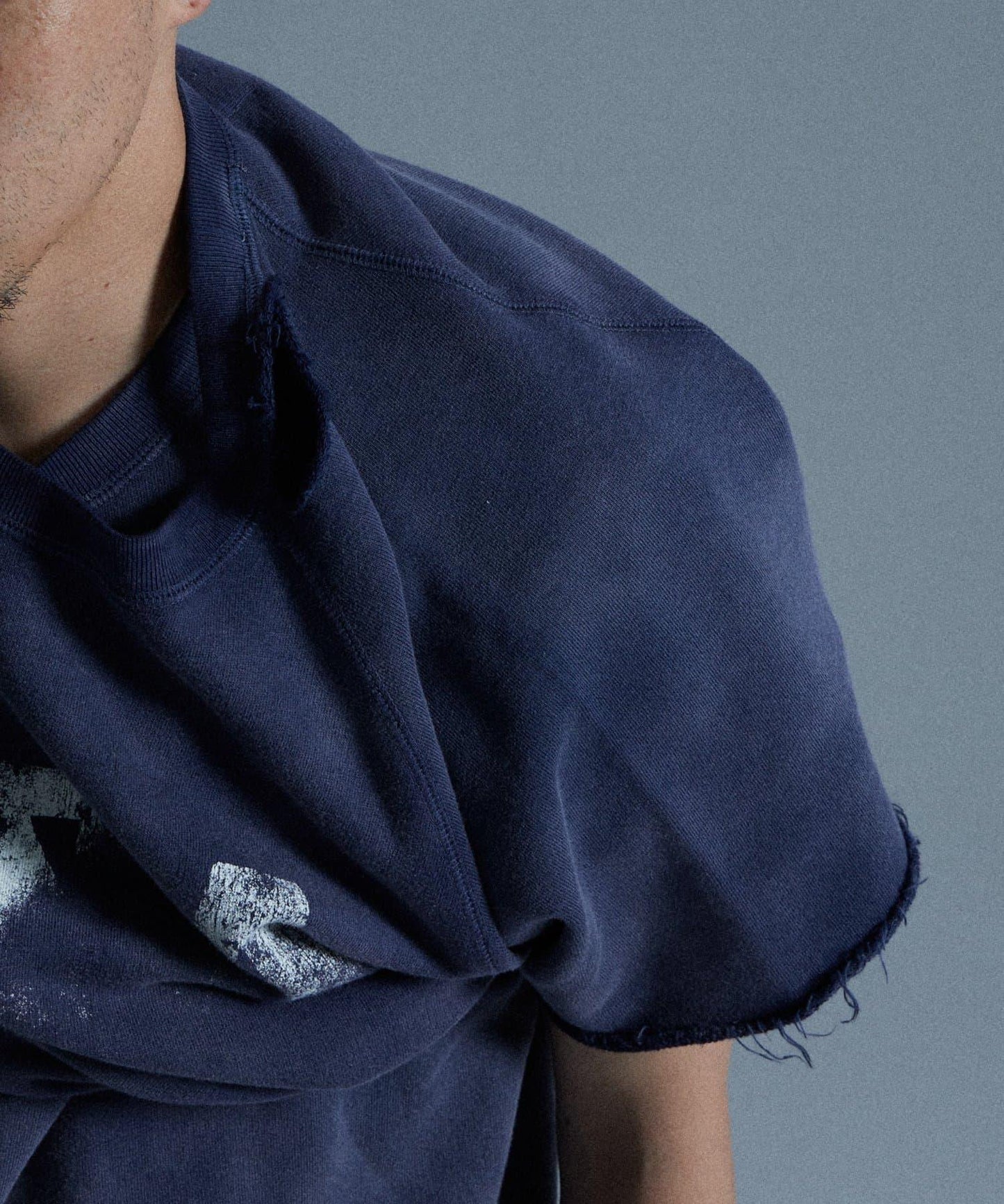 【來自復古風】錯誤破損短袖衛衣 / 2種尺寸