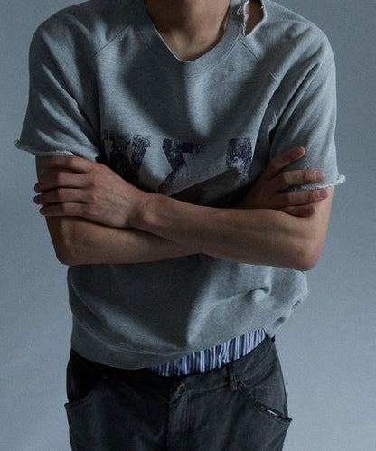 【來自復古風】錯誤破損短袖衛衣 / 2種尺寸