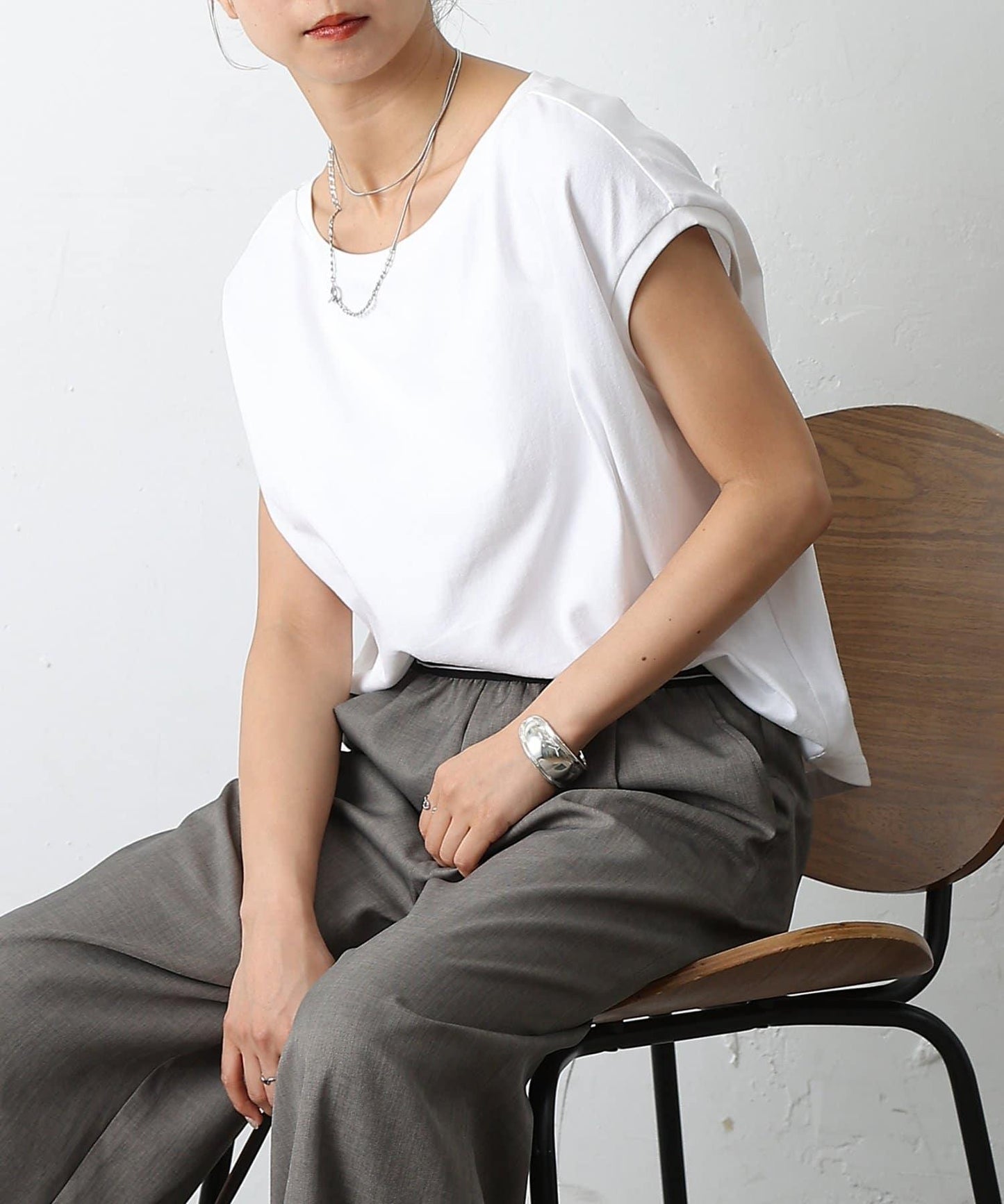 天竺法式短袖套頭衫