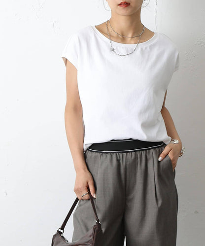 天竺法式短袖套頭衫