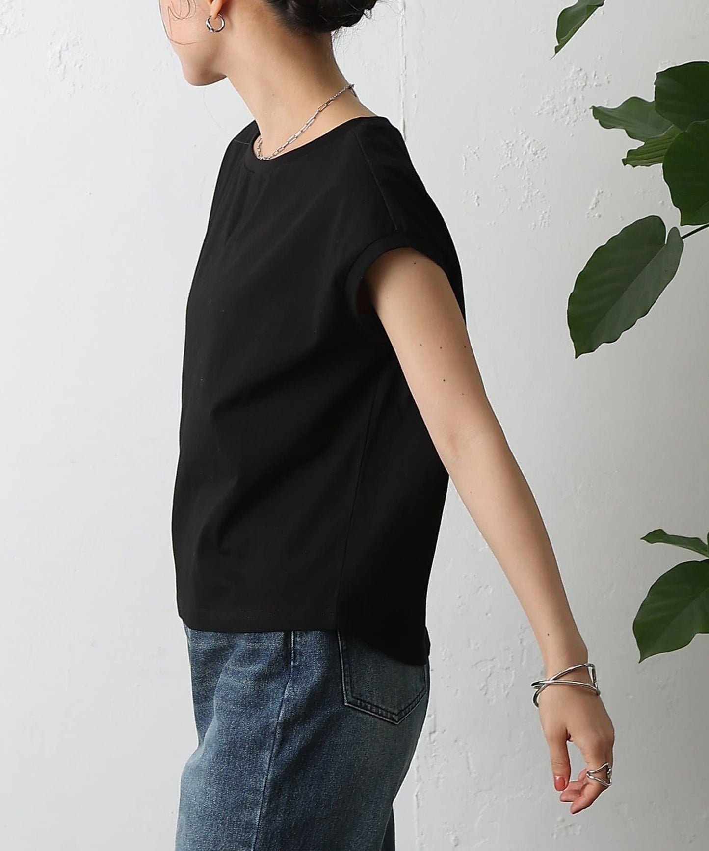 天竺法式短袖套頭衫