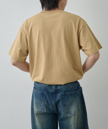 簡約大學印花T恤