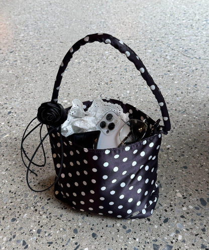 【CIAOPANIC TYPY】帶玫瑰吊墜緞面包