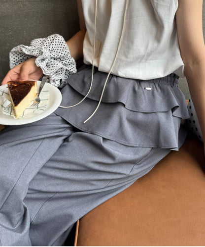 【CIAOPANIC TYPY】帶荷葉邊西裝褲