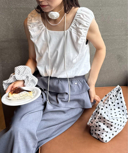 【CIAOPANIC TYPY】帶荷葉邊西裝褲