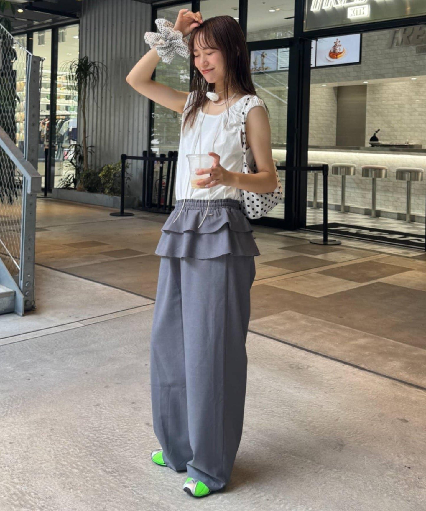 【CIAOPANIC TYPY】帶荷葉邊西裝褲