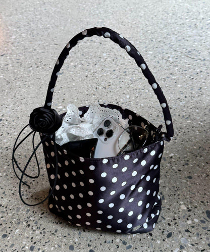 【CIAOPANIC TYPY】帶玫瑰吊墜緞面包