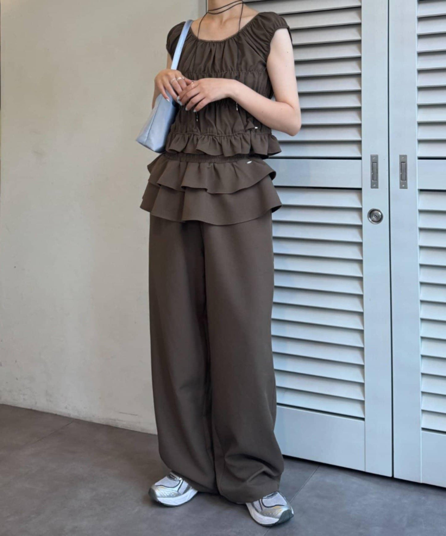 【CIAOPANIC TYPY】帶荷葉邊西裝褲