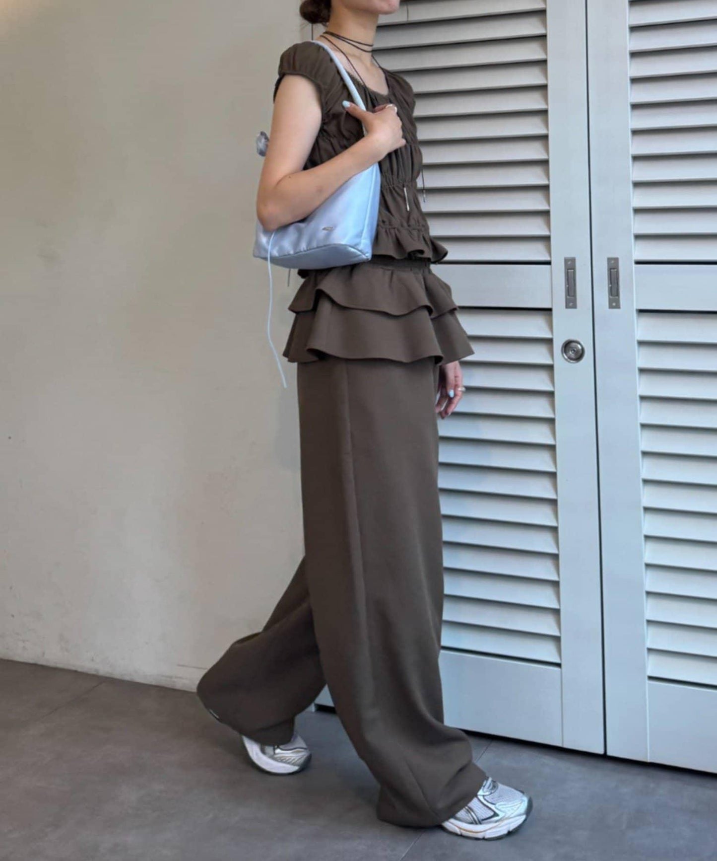 【CIAOPANIC TYPY】帶荷葉邊西裝褲