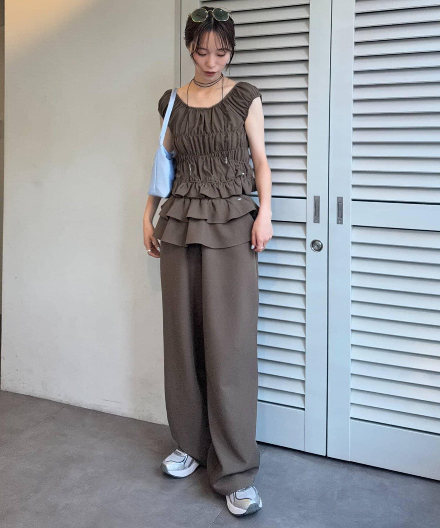 【CIAOPANIC TYPY】帶荷葉邊西裝褲