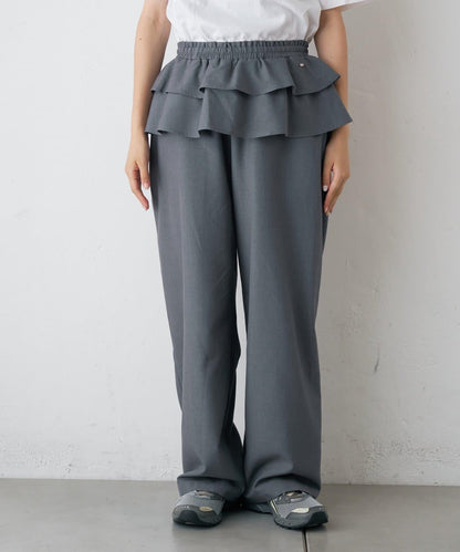 【CIAOPANIC TYPY】帶荷葉邊西裝褲