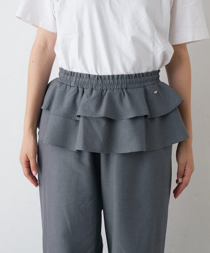 【CIAOPANIC TYPY】帶荷葉邊西裝褲