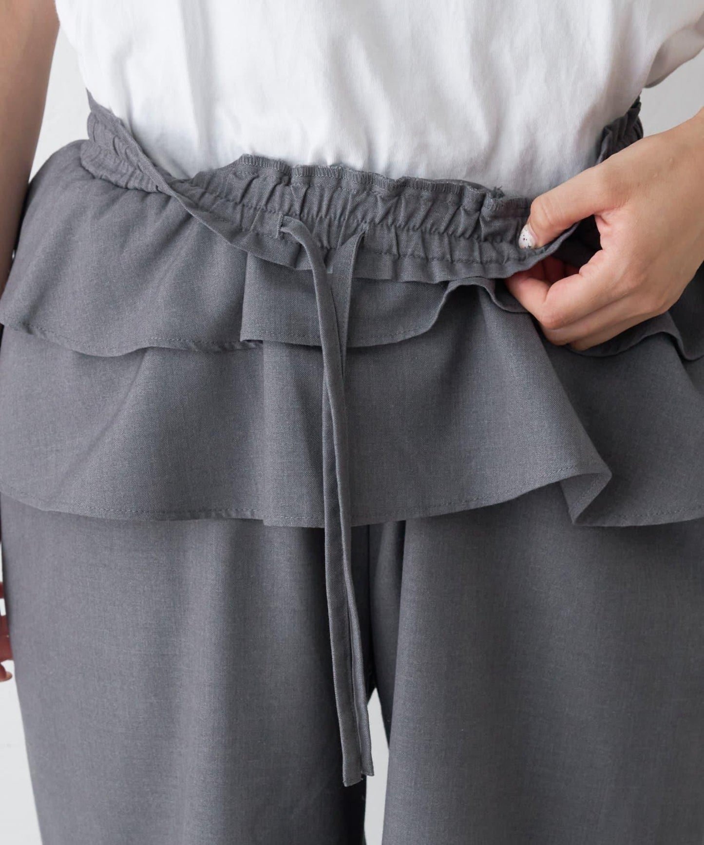 【CIAOPANIC TYPY】帶荷葉邊西裝褲