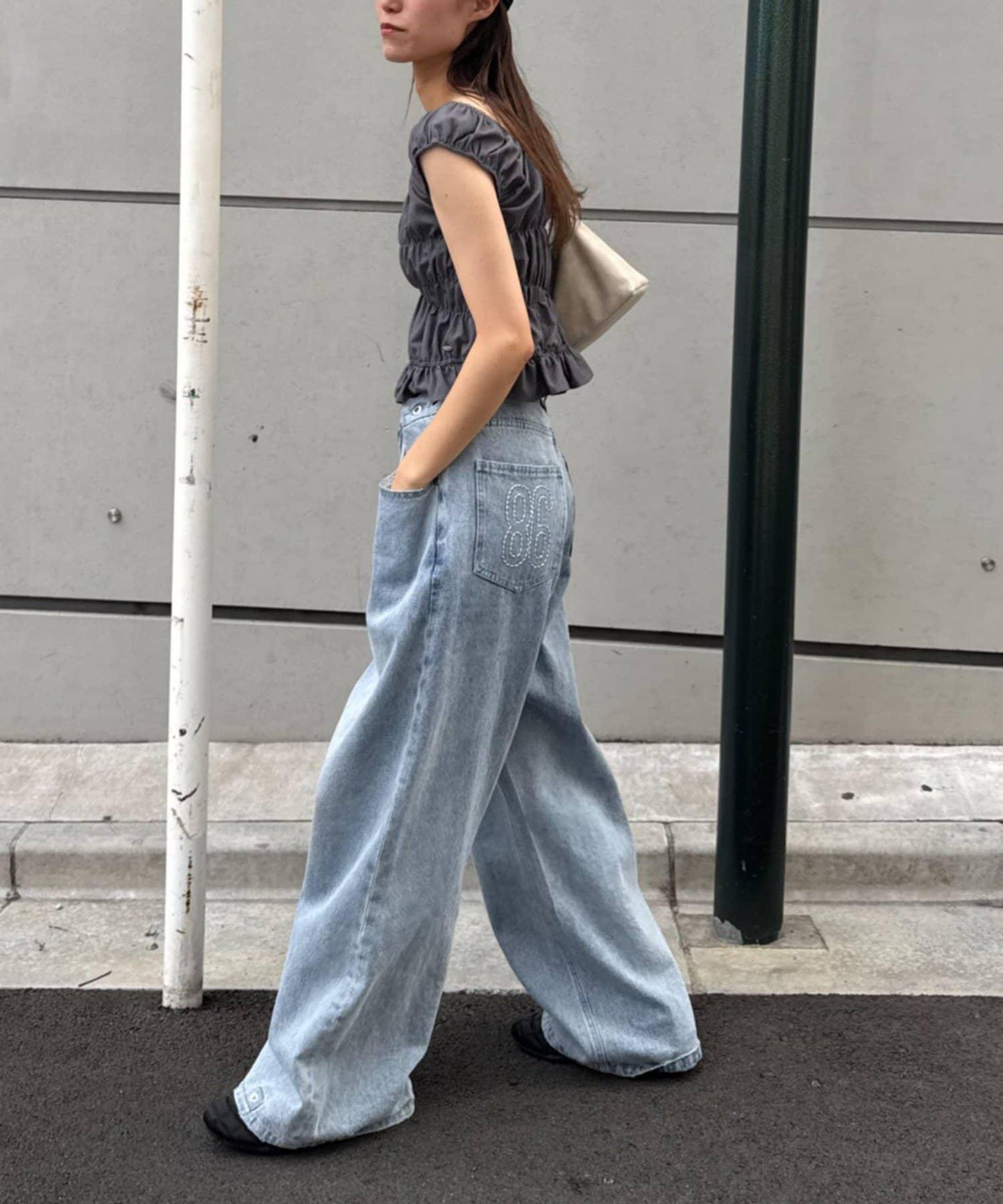 【TERIO韓國企劃】帶荷葉邊背心的條紋襯衫