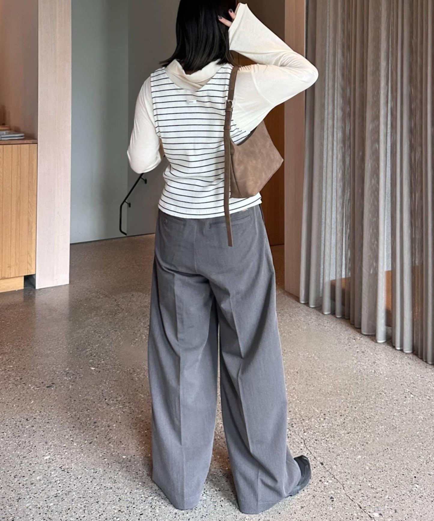 【CIAOPANIC TYPY】條紋背心疊穿翻領透視剪裁襯衫