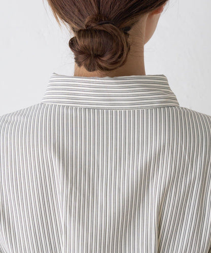 【CIAOPANIC TYPY】帶褶皺吊帶背心的條紋襯衫