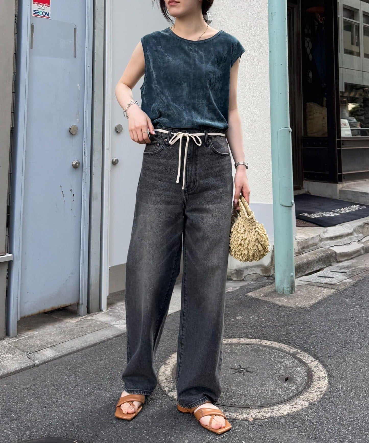 透明絨面顏色法式上衣