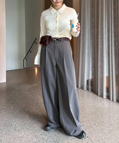 【CIAOPANIC TYPY】條紋背心疊穿翻領透視剪裁襯衫