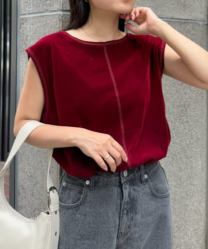 透明絨面顏色法式上衣