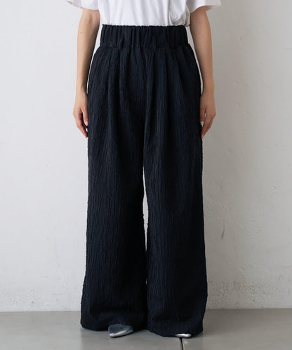 【CIAOPANIC TYPY】提花褶皺寬腿褲