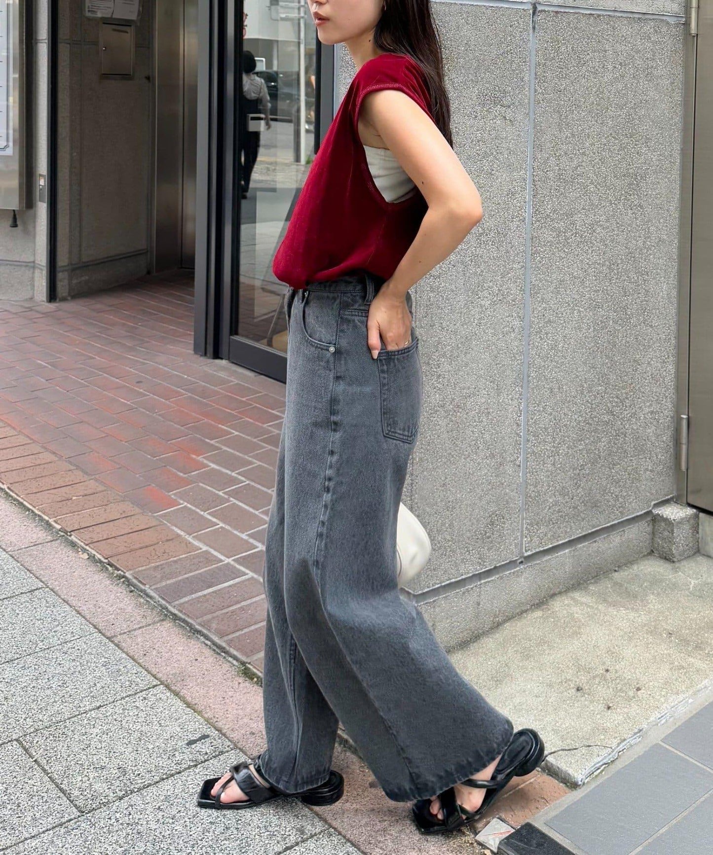 透明絨面顏色法式上衣