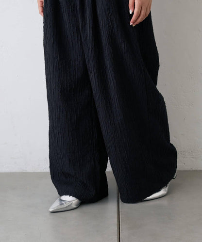 【CIAOPANIC TYPY】提花褶皺寬腿褲