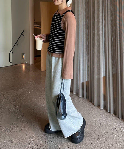 【CIAOPANIC TYPY】條紋背心疊穿翻領透視剪裁襯衫