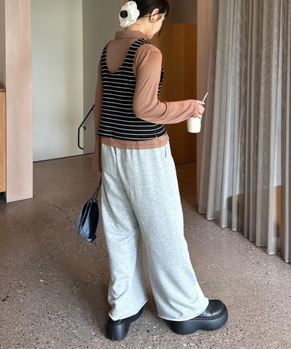 【CIAOPANIC TYPY】條紋背心疊穿翻領透視剪裁襯衫