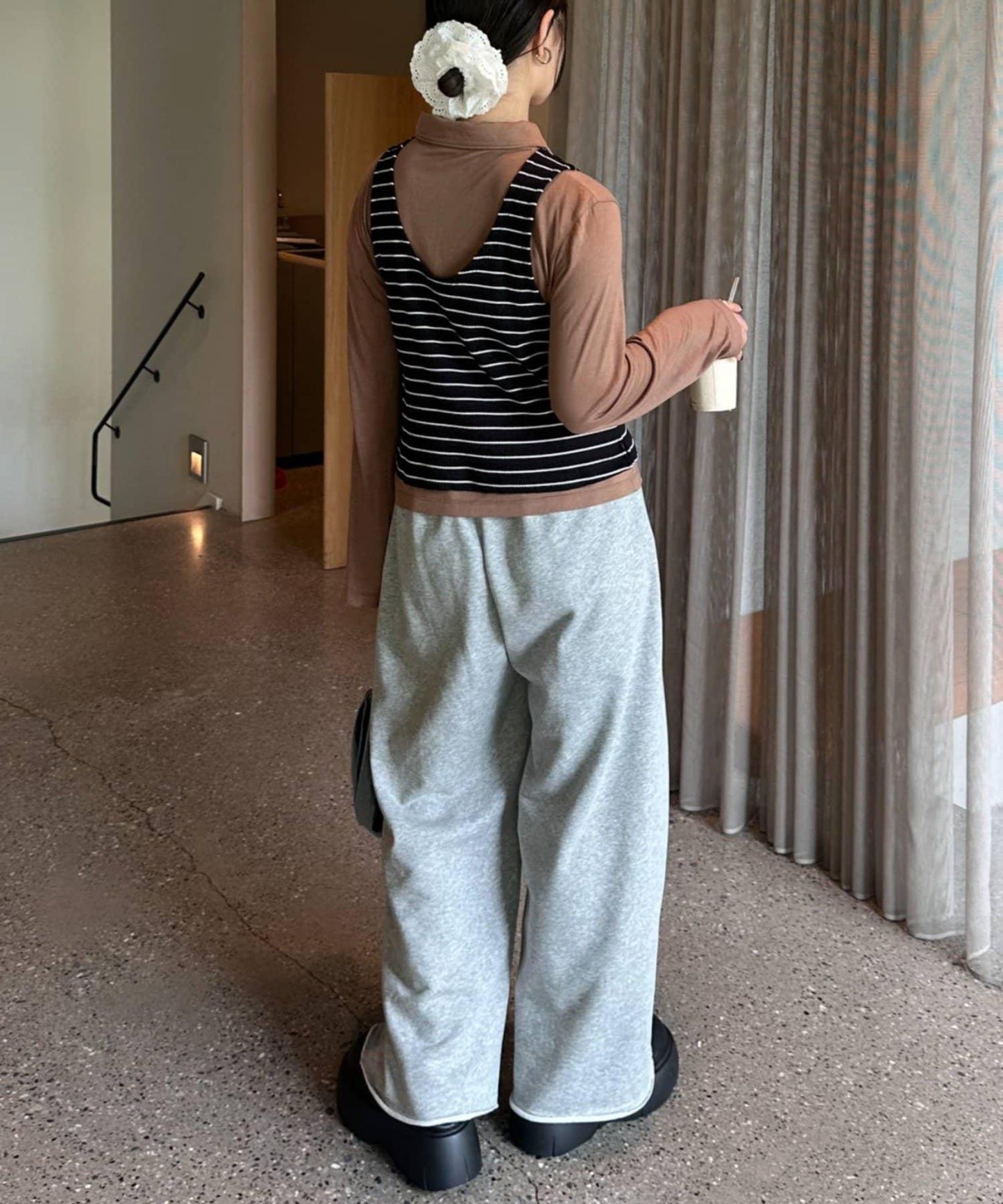 【CIAOPANIC TYPY】條紋背心疊穿翻領透視剪裁襯衫