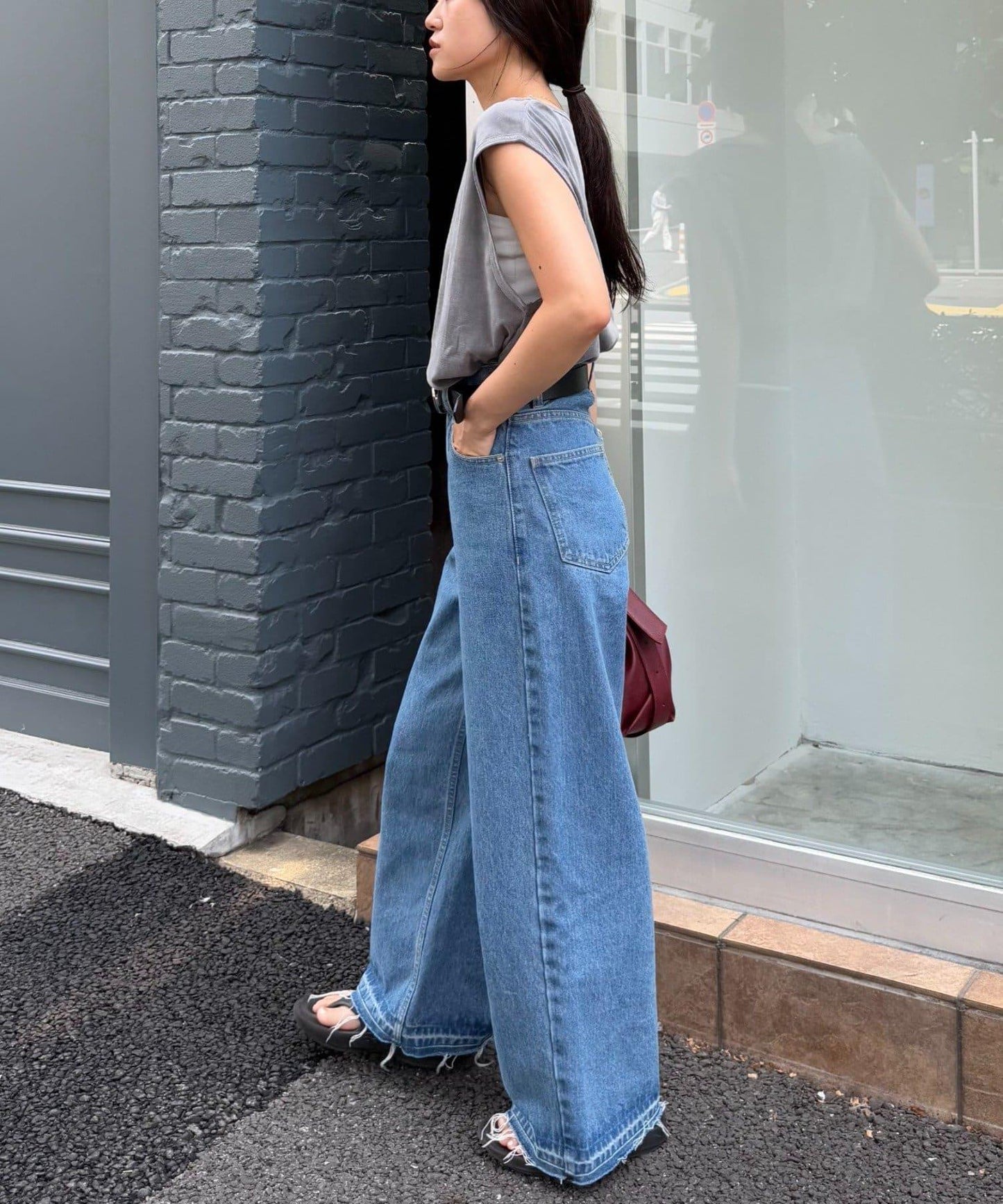 透明絨面顏色法式上衣