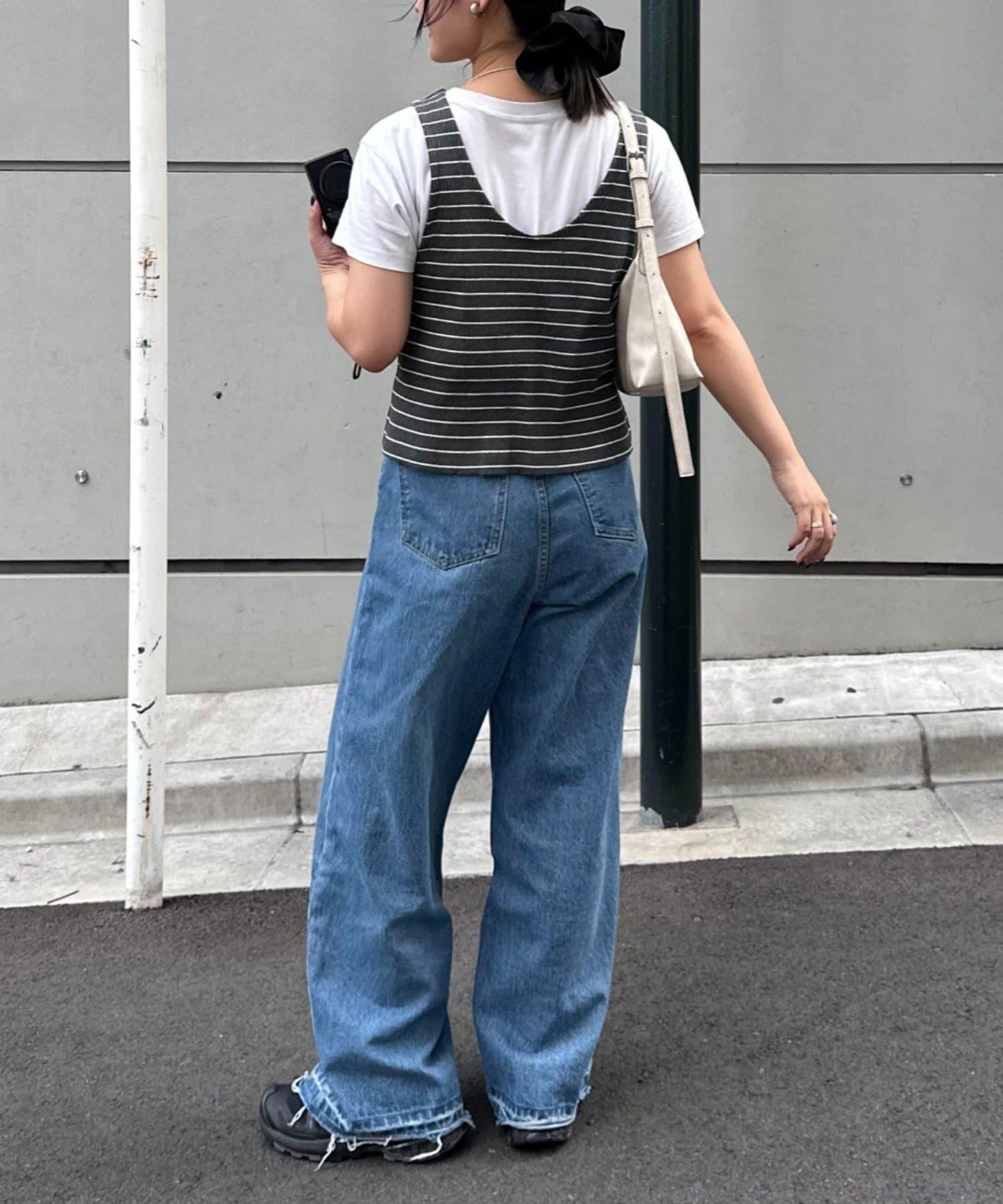 【CIAOPANIC TYPY】條紋背心疊穿翻領透視剪裁襯衫