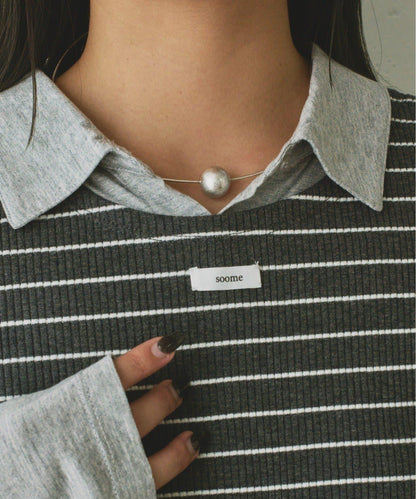 【CIAOPANIC TYPY】條紋背心疊穿翻領透視剪裁襯衫