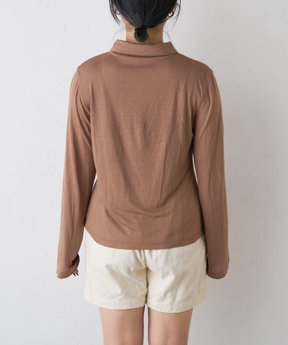 【CIAOPANIC TYPY】條紋背心疊穿翻領透視剪裁襯衫