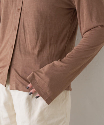 【CIAOPANIC TYPY】條紋背心疊穿翻領透視剪裁襯衫