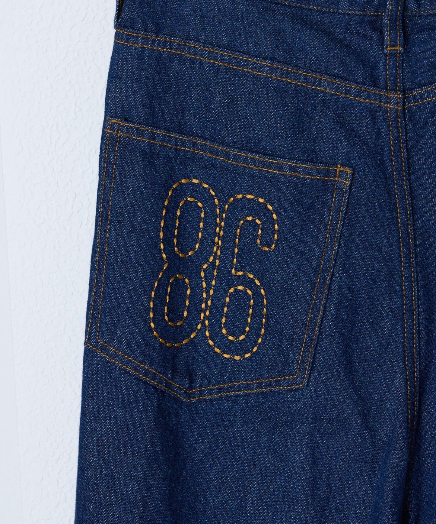 【薩基企劃】【可調節腰圍】超染褶皺設計牛仔褲