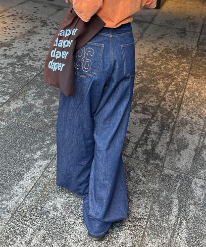 【薩基企劃】【可調節腰圍】超染褶皺設計牛仔褲