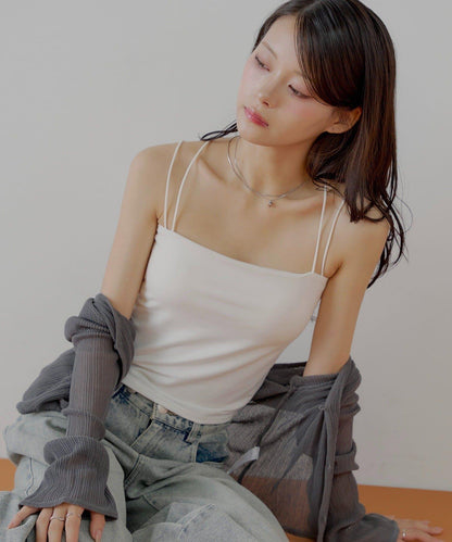 Chico 後交叉帶胸墊短款 吊帶背心