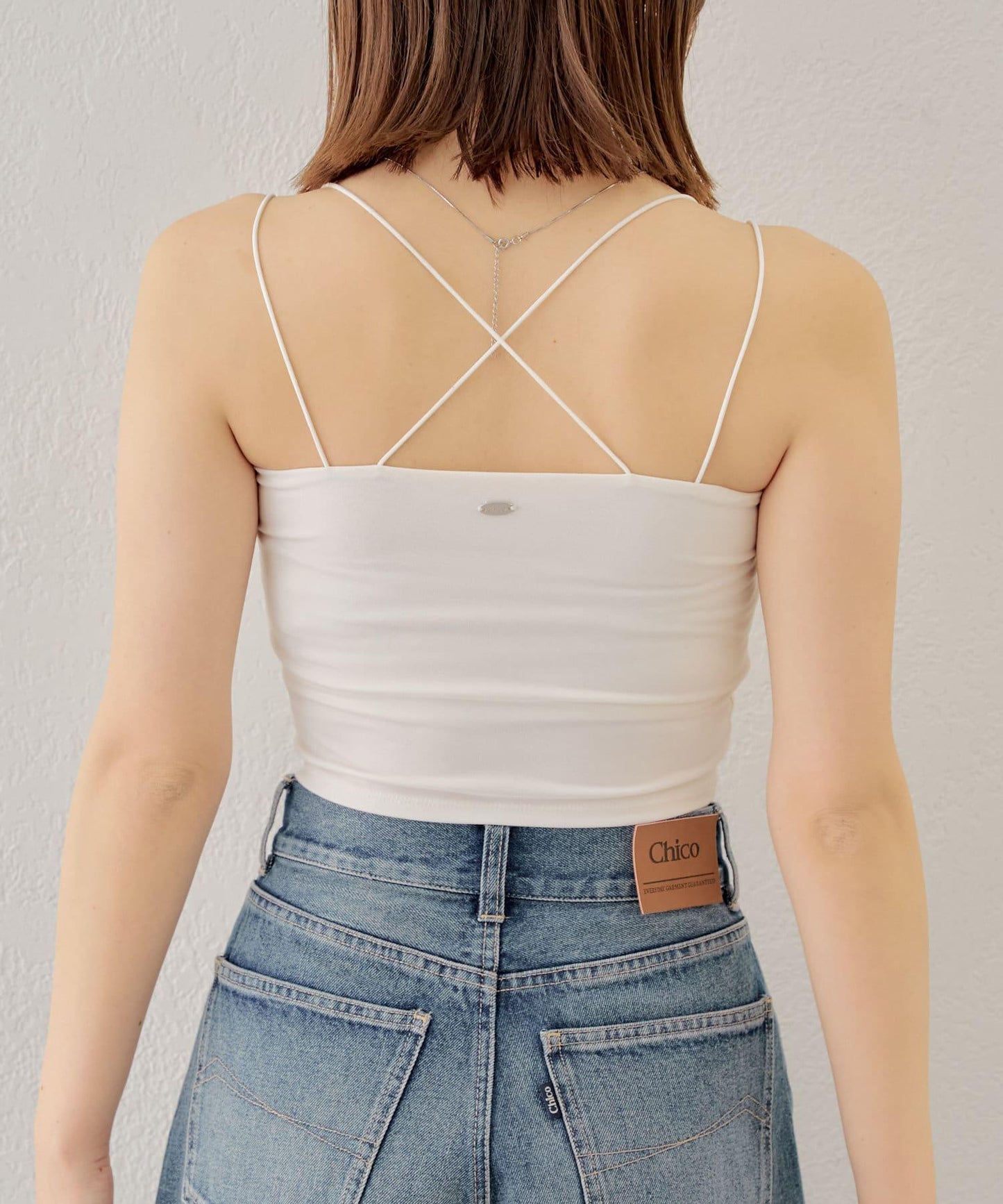 Chico 後交叉帶胸墊短款 吊帶背心