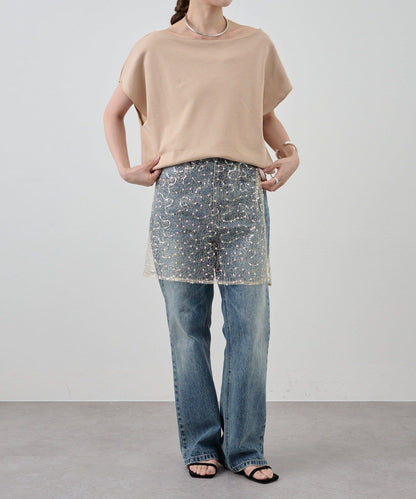 SHENERY 露肩法式短袖衛衣