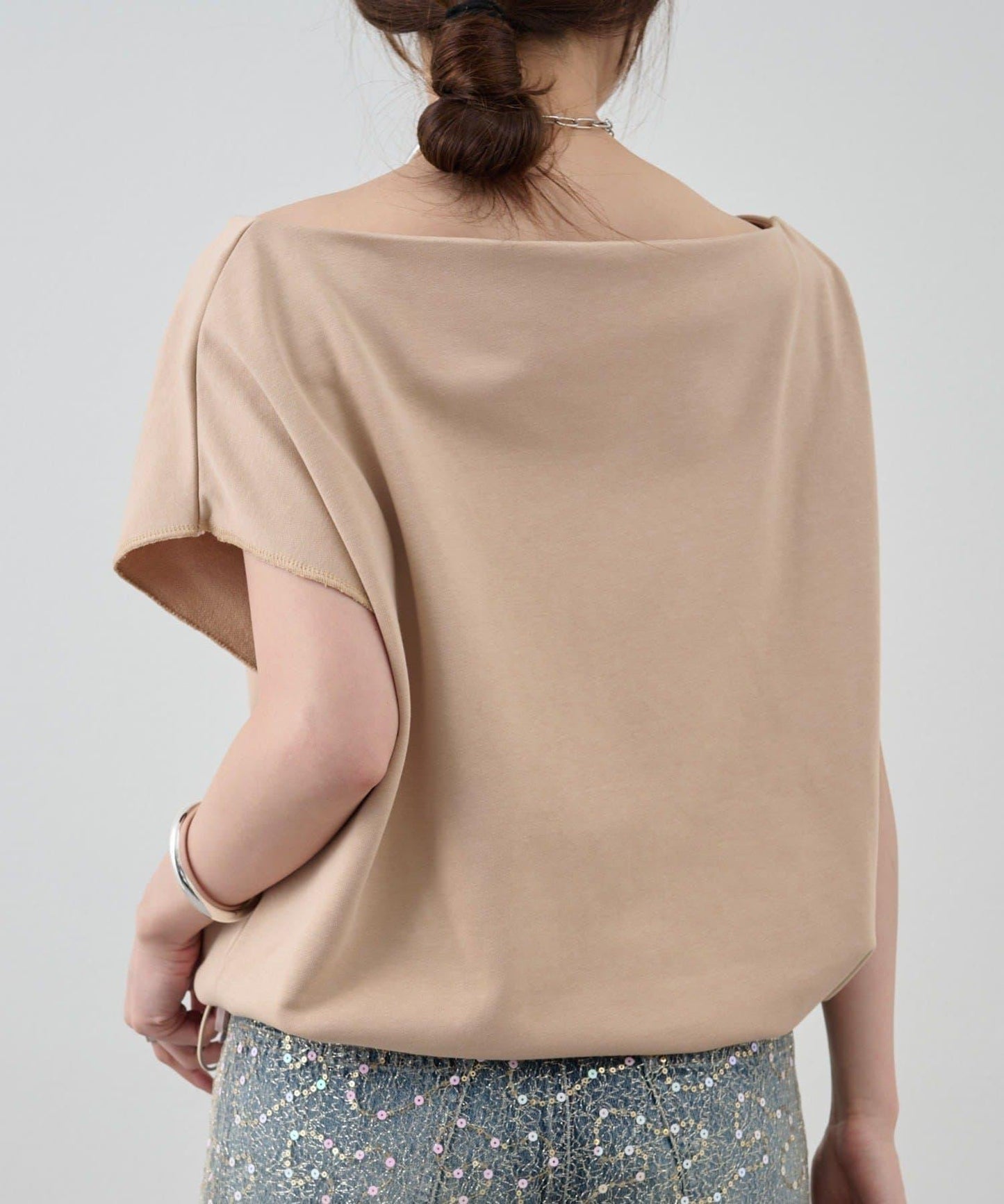 SHENERY 露肩法式短袖衛衣