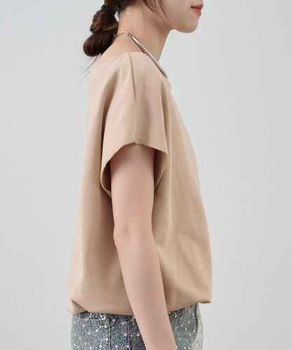 SHENERY 露肩法式短袖衛衣