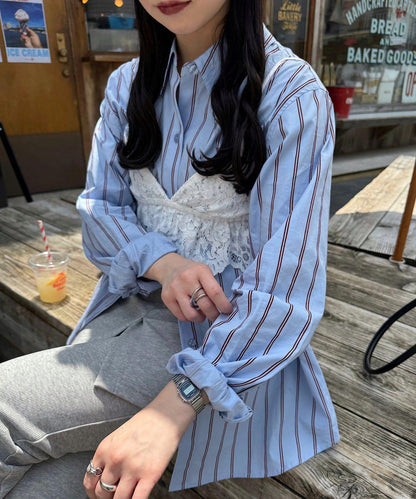 條紋襯衫