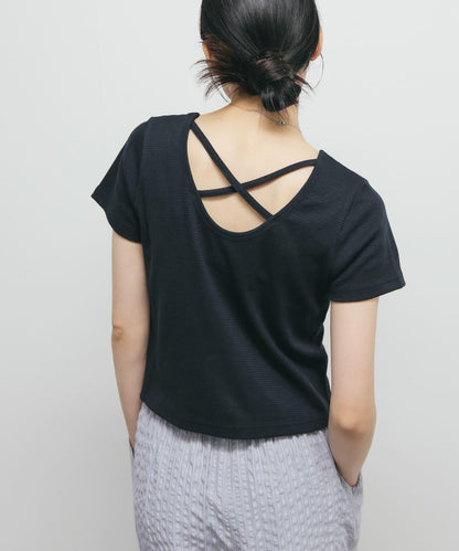 背部交叉T恤